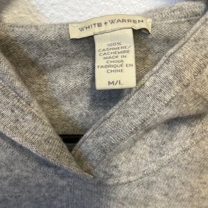 White + Warren Light Gray Sweater